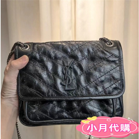 歐洲代購 YSL 聖羅蘭 Saint Laurent NIKI 中號 風琴包 翻蓋包 郵差包 斜背包 肩背包 黑色