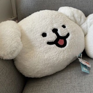 ✨限時秒殺☜桃園出貨✨韓國線條小狗 靠墊抱枕 可愛毛絨 玩具卡哇伊 禮物車墊 臥室床邊高顏值