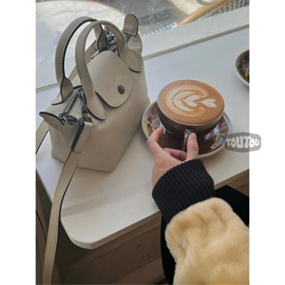 【臺灣寄出】精品小羊皮手提包造型立體不軟塌水餃包斜挎包側揹包單肩包大容量週年款經典款送肩帶