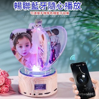 360°旋轉音樂盒 照片客製化 音樂擺飾 創意禮物 紀念禮物 生日禮物送女友男朋友閨蜜情侶兒童創意diy實用浪漫高檔禮品