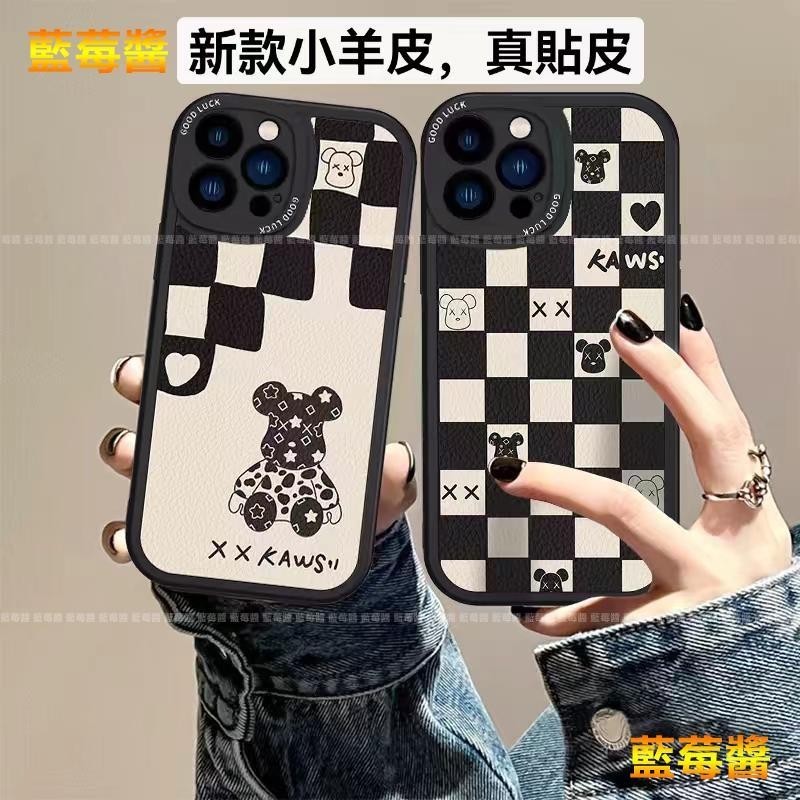 格子暴力熊手機殼 保護殼 防摔 適用 OPPO R15 R15Pro R17 R17Pro A98 A78 A79 5G