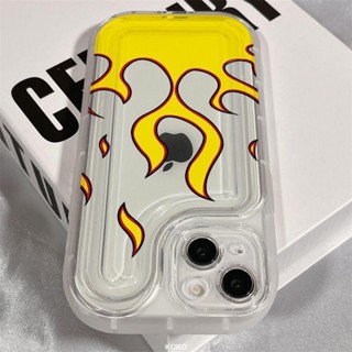 加厚手機殼 防摔 炫酷火焰氣囊防摔蘋果14promax手機殼iphone13pro12/11矽膠7p軟