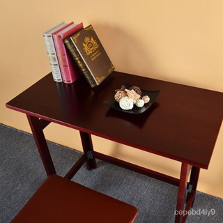 【附發票】折疊電腦桌傢用工作臺便攜可折疊實木書桌可學生書桌折疊實木桌子