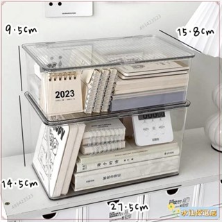 💟臺灣出貨+熱賣💟居家家桌面收納盒透明筐宿舍文具零食雜物整理箱化妝品面膜置物架