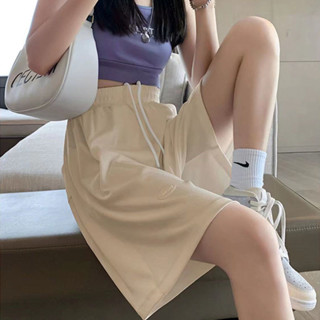 冰絲短褲女|夏季寬鬆五分褲女|高腰闊腿褲女|直筒休閒闊腿|運動五分褲|韓版衣服|韓係穿搭|媽媽裝大碼|大碼女裝|阿嬤衣服