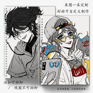 素描本第五人格囚徒金屬活釦筆記本b5a5a6記事本英語橫線網格本封面定製動漫繪畫本 素描本