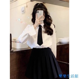 【新款熱賣】jk制服套裝領帶白色襯衫女2024年秋季上衣內搭外穿學生學院風全套JK制服 學生制服