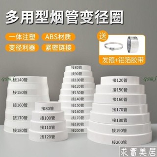油煙機變徑圈 風管轉化接頭 煙管變徑器 大小頭 小接頭變徑口油煙管 大小管道抽徑煙機變徑 變徑圈排風管qsmj11