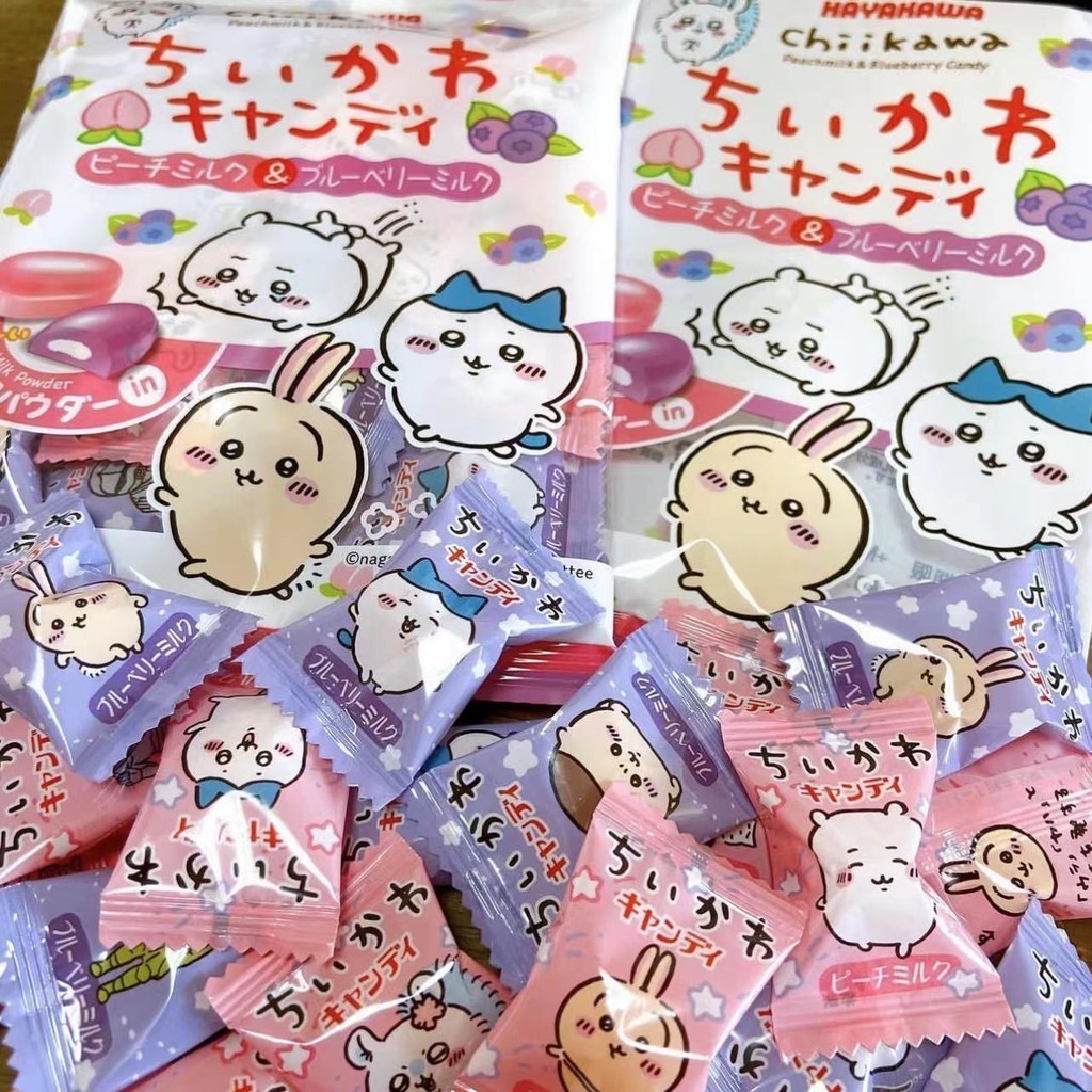 【喵喵🐾】新品✨日本限定早川制果chiikawa吉伊卡哇烏薩奇小八桃子藍莓夾心糖13顆