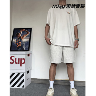 【NOSD】短褲 灰色短褲 運動短褲男 夏季 抽繩 潮牌短褲 夏天短褲 休閒短褲男 透氣褲 籃球短褲 短棉褲 精品男裝