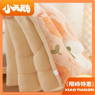 【小天鵝】加厚被子 法蘭絨被 暖暖被芯 雪花絨被 【P1213】 冬季雪花絨羔羊絨被子冬被棉被加厚保暖冬天宿舍單人學生太