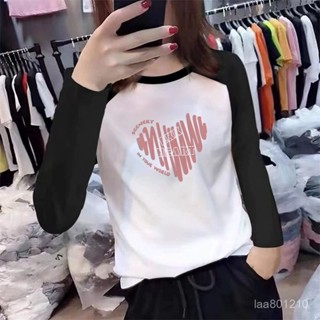 【臺灣出貨】純棉T恤 長袖 打底衫 秋季上衣女 長袖女 大學t長袖 大學t 女長袖 大學t 長袖 薄大學t 長袖上衣