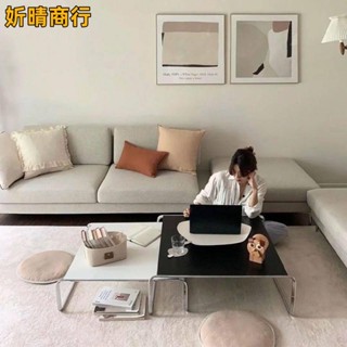 🔶妡晴商行🔶中古方形網紅茶几 餐桌 ins風現代簡約客廳休閒邊幾 包豪斯不銹鋼套幾 客廳茶几 客廳傢俱