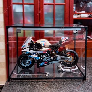 廠商 優品促銷*帶門適用樂高42130寶馬摩托車M1000RR亞克力展示盒 模型收納防塵罩 模型收納 模型展示盒