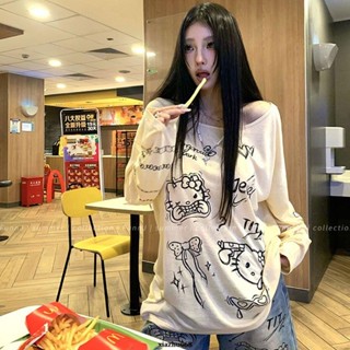 秋季新款純欲風辣妹斜肩長袖T恤女 修身顯瘦防曬罩衫休閑chic上衣 長袖T恤 女生上衣 衣服 潮T 寬鬆T恤