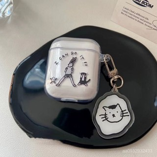 耳機保護殼 透明我能做到掛件適用蘋果2代3代藍牙耳機殻airpodspro1代保護套
