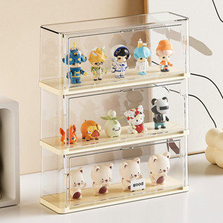 【新品優惠】手辦收納盒 居傢收納盒盲盒展示架收納泡泡瑪特盒子櫃墻模型手辦框積木玩偶透明亞剋力盒公仔收納盒 高品質
