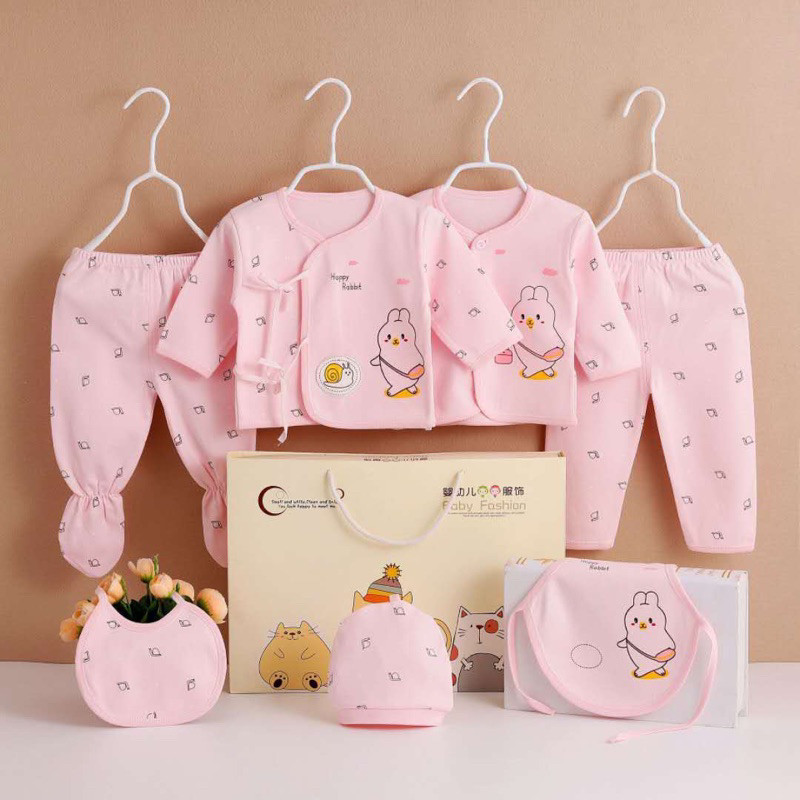 7pcs Newborn Infant Baby Clothes gift Sets 100% Pure Cotton