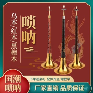 樂器 管樂器 嗩吶一吹 百樂皆廢 嗩吶 樂器王者 初學者 新手嗩吶 樂器 演奏烏木黑檀木嗩吶樂器全套初學者專業入門d調D