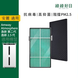 適用 Amway安麗 二代逸新 清淨機 抗菌抗敏HEPA濾芯 顆粒活性碳濾網 101076T 10-1078