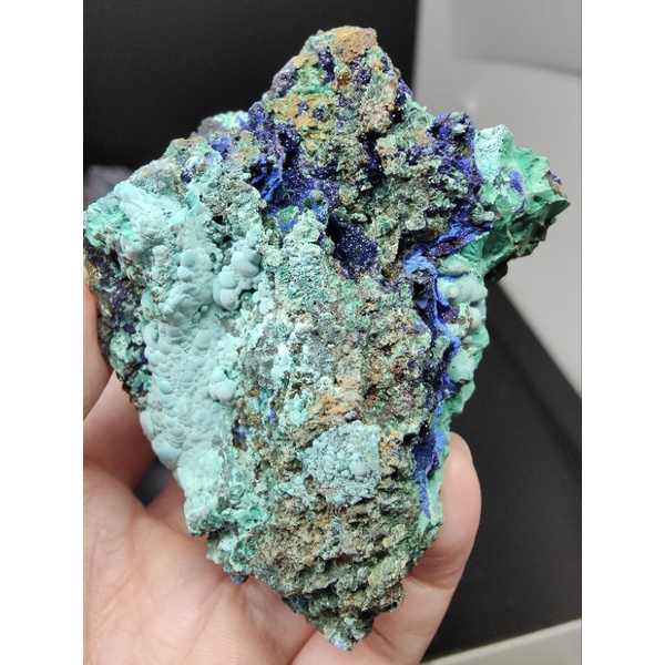 贊比亞 孔雀石小球 矽孔雀石 藍銅礦 多色