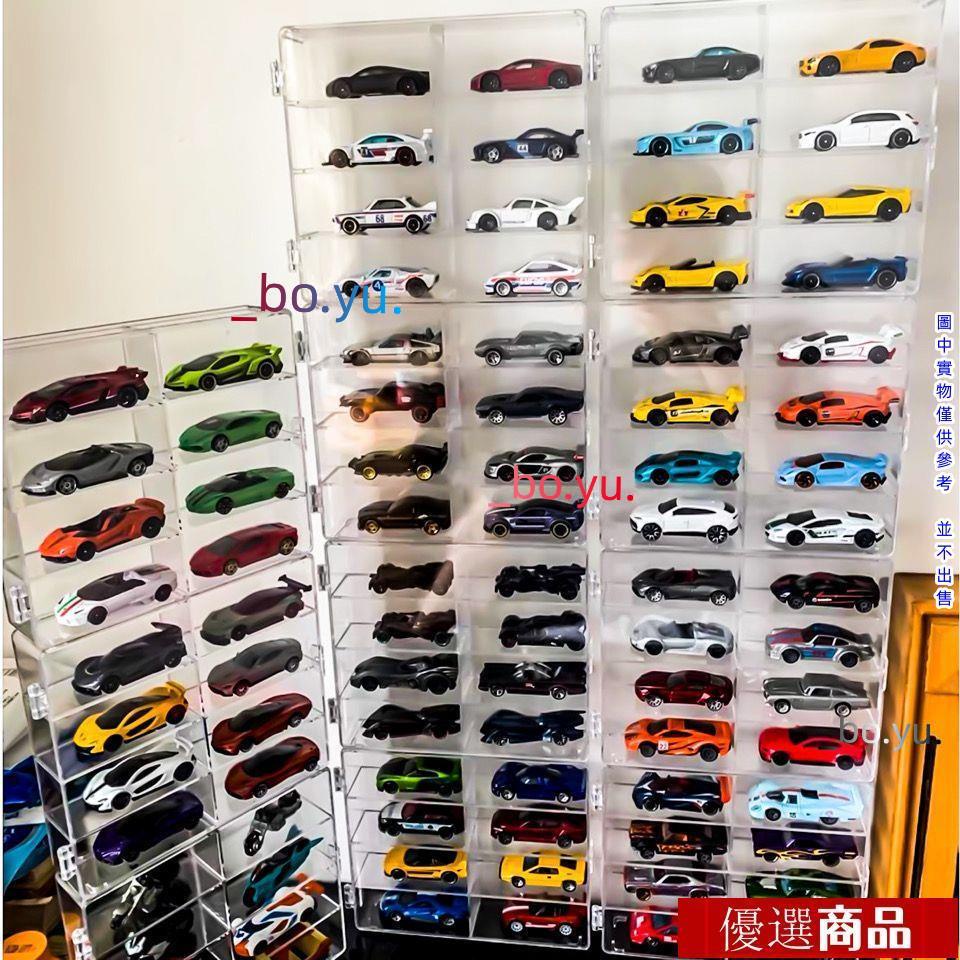 tomica 收納 1：64 收藏盒 多美小汽車收藏盒 玩具車模展示架透明模型收納架 多美卡收納盒陳列櫃小汽車收藏盒