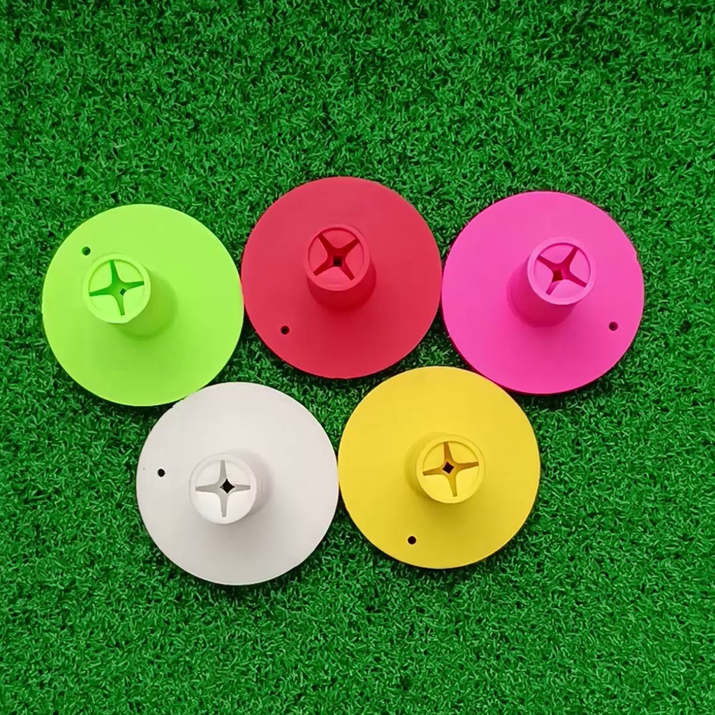 高爾夫球釘五個顏色TEE橡膠梯發球座室內練習用軟膠T打擊墊配件 愛尚高爾夫
