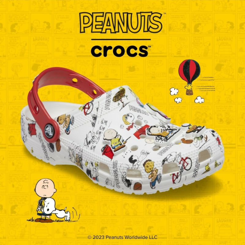 KiKi美國代購🌼限量 Crocs x Peanuts 史努比 聯名 經典 洞洞鞋 snoopy 鞋 查理布朗