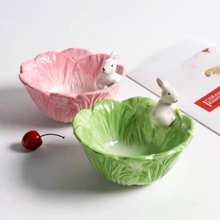 Creative Tableware Cartoon Rabbit Salad Bowl Cute Instant No