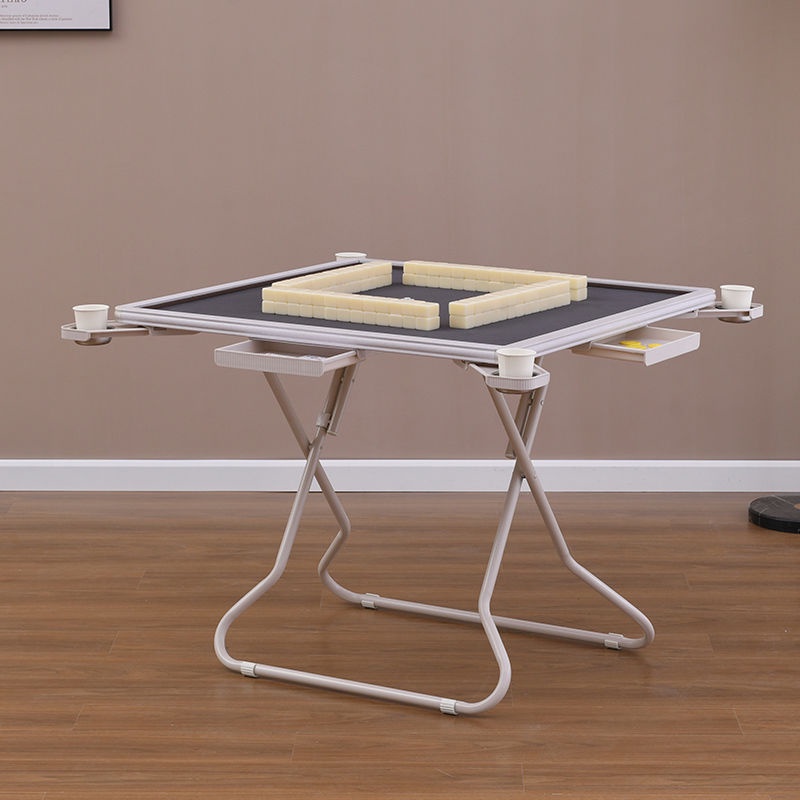 麻將桌 桌遊 可折疊麻將桌象棊桌麵闆簡易餐桌臺傢用手動多功能正方形折疊桌子