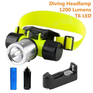 Diving LED Headlamp 1200 Lumens 3 Modes Waterproof Aluminum