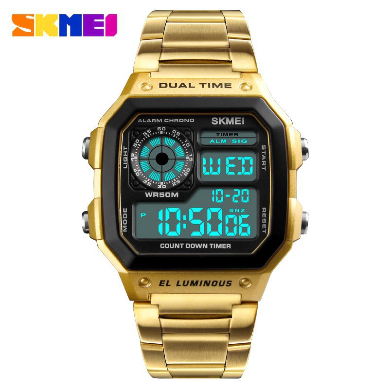 時刻美 SKMEI 1335  SKMEI 方形電子錶 復古 運動錶 50防水電子錶 學生錶 潛水錶 手錶 男錶
