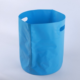 折疊提水桶泡腳桶便攜收納水袋釣魚桶加厚PVC夾網布專業定制