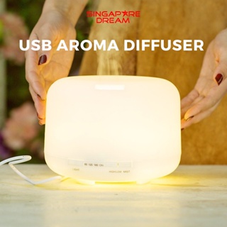 USB Aroma Diffuser - 500ML Air Humidifier Essential Oil Colo
