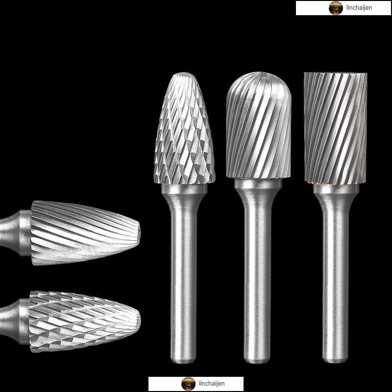 旋轉銼鎢鋼銑刀金屬電磨打磨頭硬質合金旋轉挫刀鋁用圓電動銼刀頭