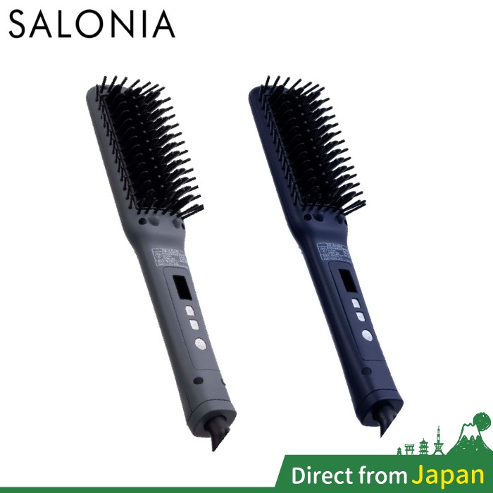 日本 SALONIA 整髮梳 SL-012 國際電壓 離子梳 溫控梳 造型梳 直髮 捲髮 內彎 造型 SL-012BK