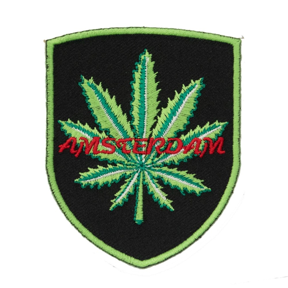 【A-ONE】補丁立體繡貼 大麻荷蘭 阿姆斯特丹 DIY胸章 徽章 裝飾貼 布章 臂章燙 刺繡燙布貼