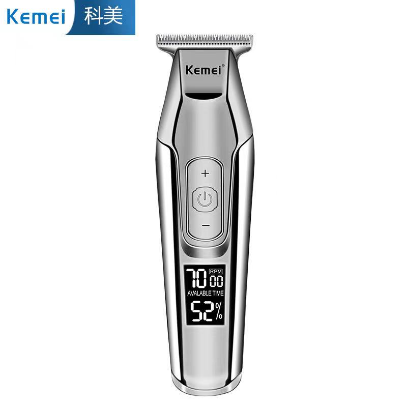 👍免運 科美 KM-5027 理髮器5027電推剪 升級版剪髮器液晶電動推子限位梳專業版👍免運