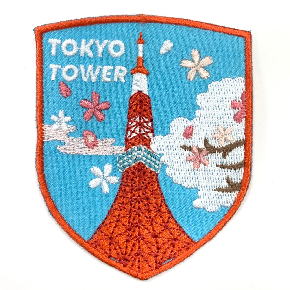 【A-ONE】日本 東京鐵塔 TOKYO 刺繡 補丁飾品背膠補丁貼 DIY袖標 INS打卡地標 熱燙補丁貼