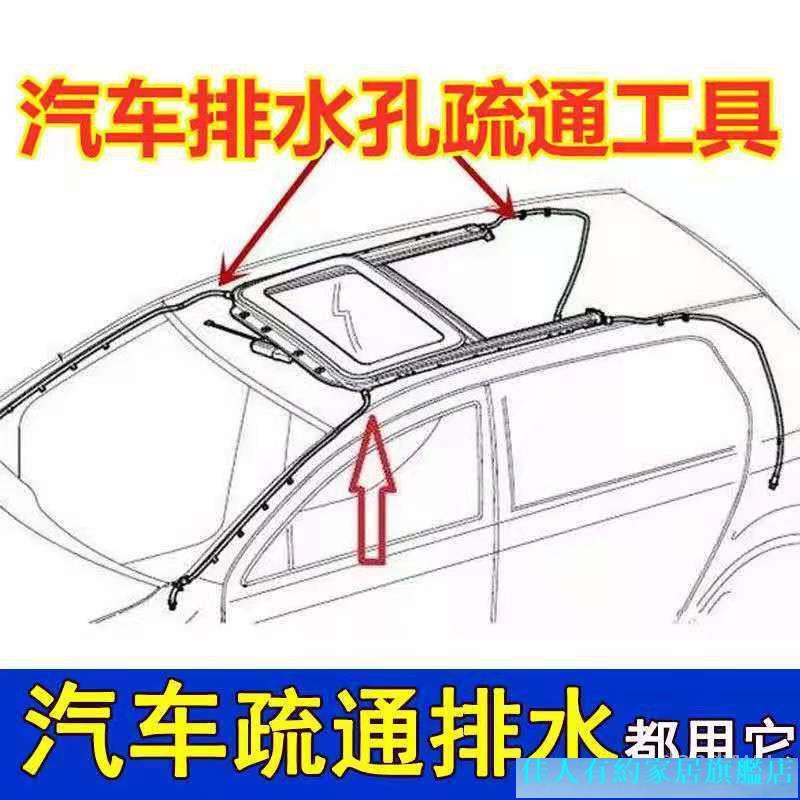 【佳人有約】汽車排水管疏通器彈簧疏通天窗車門油箱排水洗車刷子清洗疏通工具ins日韓風 9RBF