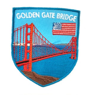 【A-ONE】美國 舊金山 金門大橋 外套熨斗刺繡 USA 三藩市背膠補丁 袖標 布標 布貼 補丁 貼布繡 臂章