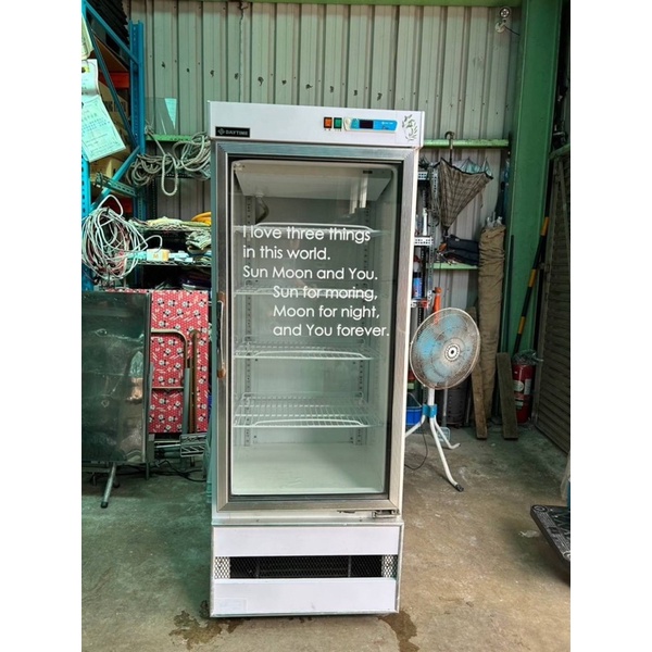 單門透明冷藏展示冰箱110v 400L $10000 尺寸：寬66深72（含手把）高175