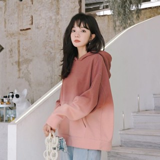 【YW】oversize連帽衛衣女 設計感小眾韓版寬鬆大呎碼上衣 女生長袖 帽t 大學t 長袖t恤