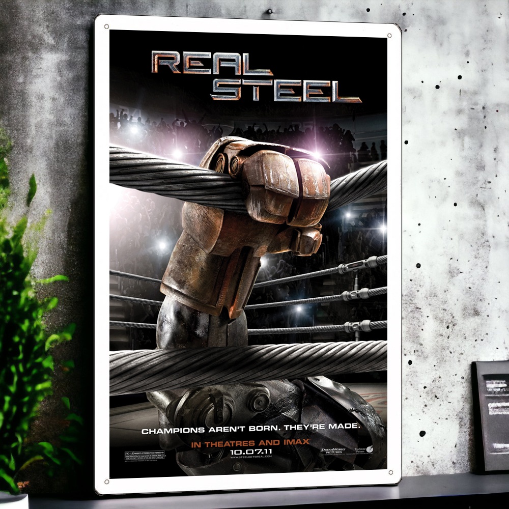 鋼鐵擂台 電影海報鐵皮畫多款金屬掛畫 🇹🇼臺灣製造全現貨本島直出📦 Real Steel