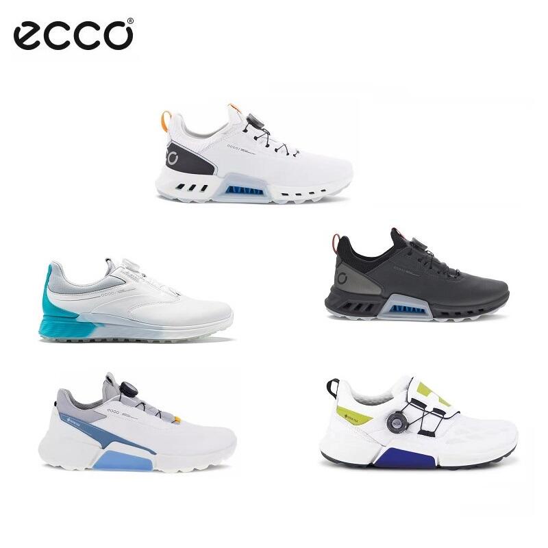 【ECCO】高爾夫球鞋男士休閒運動固定釘鞋防水舒適BOA健步C4CUWNH