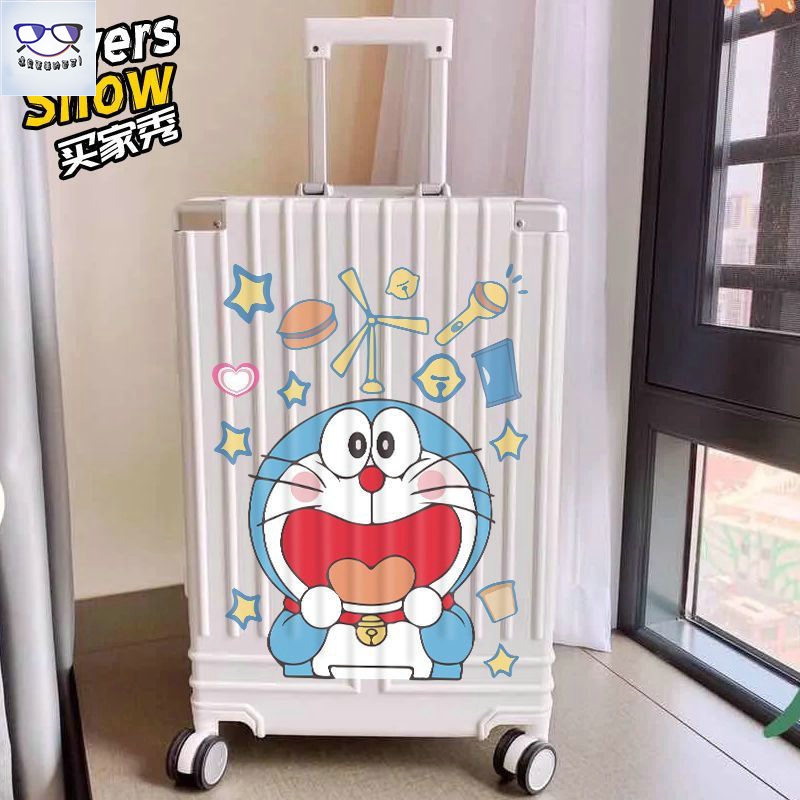 貼紙 卡通可愛哆啦A夢行李箱 貼紙 防水叮當貓旅行箱 拉桿子墻壁裝飾貼畫