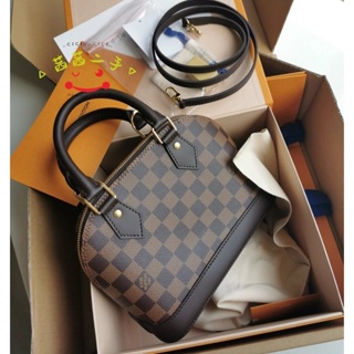 二手正品Louis Vuitton LV N41221 棋盤格 Alma BB 手提包 貝殼包 斜背包