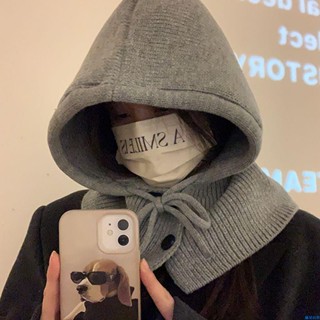 【熱銷免運】韓國巴拉克拉法帽子女冬季保暖帽子圍巾一體針織護耳毛線帽針織帽 毛線帽 針織帽 毛帽 大頭圍 加大帽圍 針織保