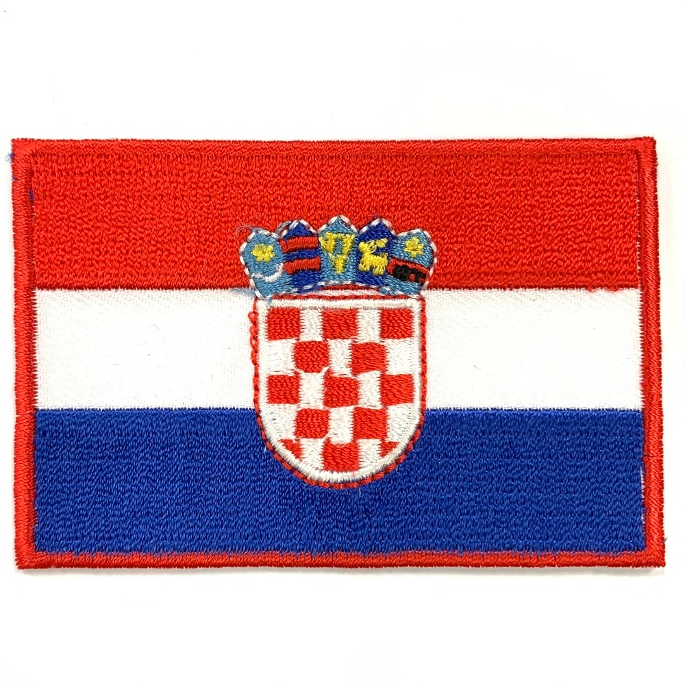 【A-ONE】克羅地亞 國旗布藝立體繡貼 外套 臂章 造型 熱燙布貼 士氣章 熨斗袖標 熨燙背包貼 裝飾貼 肩章
