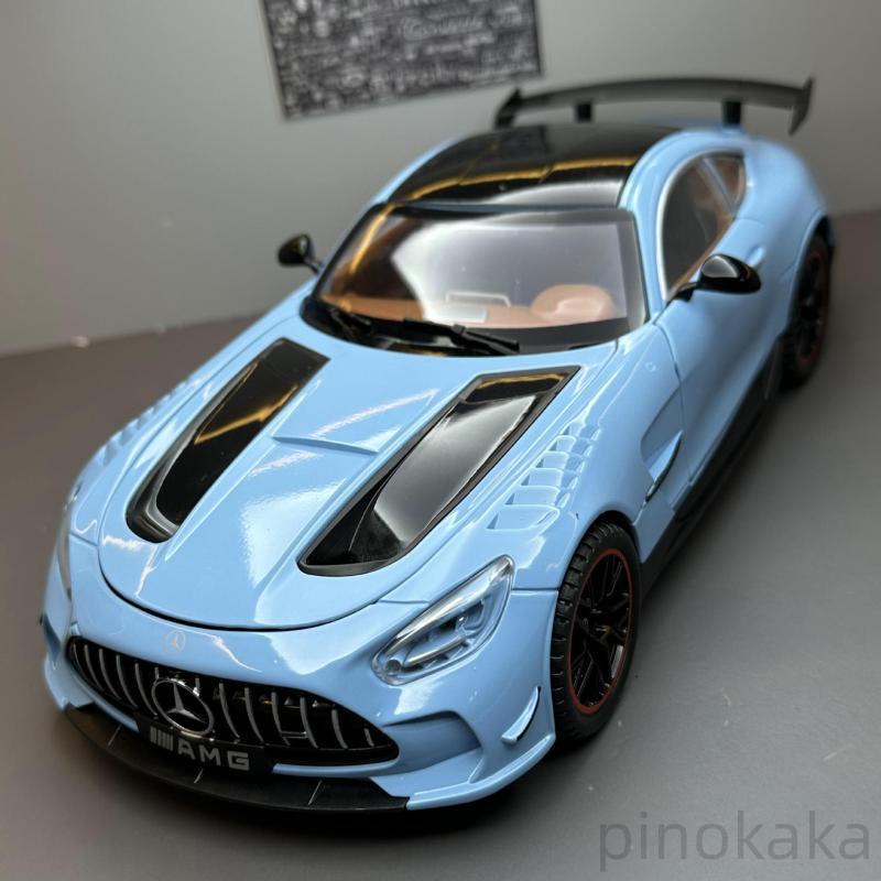 賓士奔馳 1：18 Mercedes-Benz Amg GT 雙門跑車 聲光回力玩具車 陸地飛機 合金模型 禮物擺件藏品